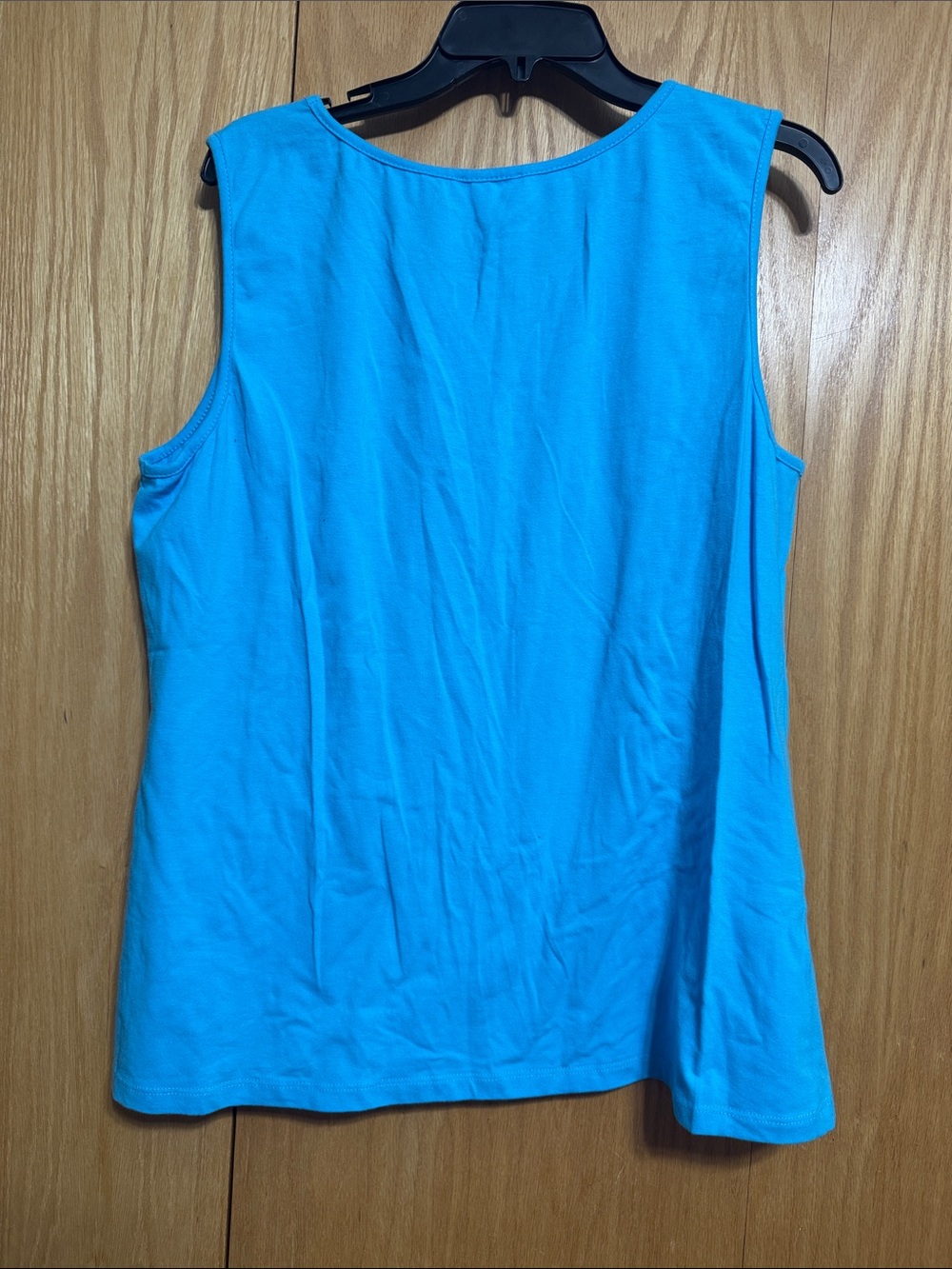 Women’s Sleeveless Tank Top - Bright Turquoise by Jillian N - Picture 3 of 4